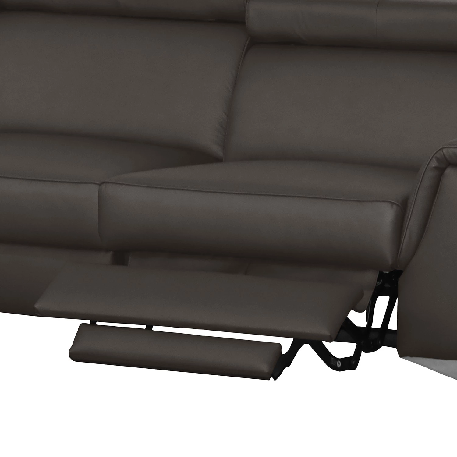 Loftscape Canapé d’angle Lobos - Cuir véritable / Imitation cuir - Marron foncé - Méridienne longue à gauche (vue de face) - Sans fonction 12 Loftscape Canapé d’angle Lobos - Cuir véritable / Imitation cuir - Marron foncé - Méridienne longue à gauche (vue de face) - Sans fonction – Image 10