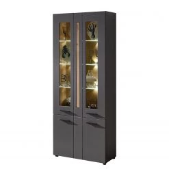 Red Living Vitrine Parolin - Avec éclairage - Gris foncé