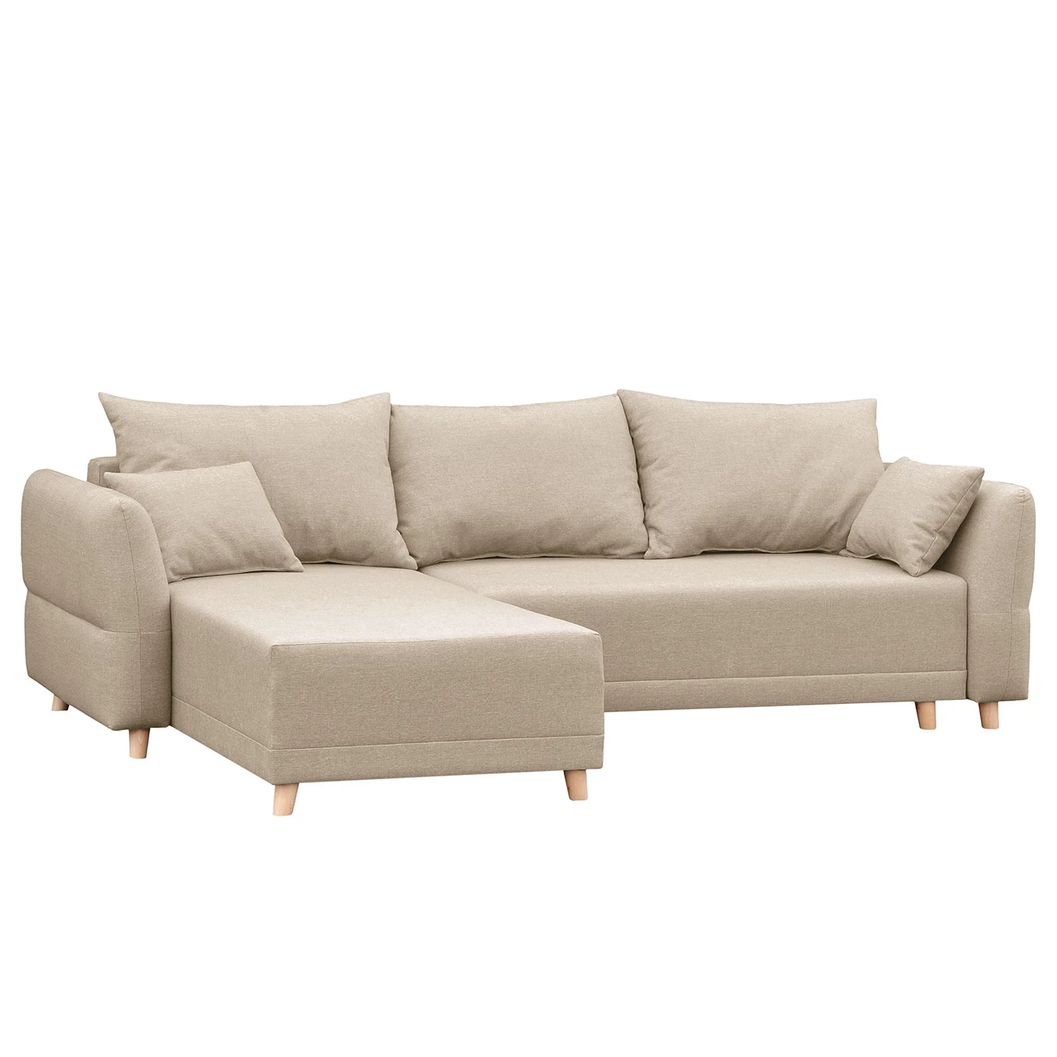 Norrwood Canapé d’angle Jardins - Tissu structuré - Beige - Méridienne courte à gauche (vue de face) 8 Norrwood Canapé d’angle Jardins - Tissu structuré - Beige - Méridienne courte à gauche (vue de face) – Image 6