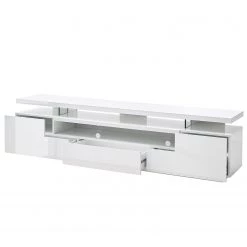 Loftscape Meuble TV Lisby - Avec éclairage - Blanc brillant -Meubles de salon Soldes 1000191815 200312 17361200003 DETAILS P000000001000191815