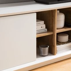 Loftscape Meuble TV Crecora - Blanc / Imitation chêne à grain fin 35 Loftscape Meuble TV Crecora - Blanc / Imitation chêne à grain fin -Meubles de salon Soldes 1000191826 200930 14360700014 DETAILS P000000001000191826