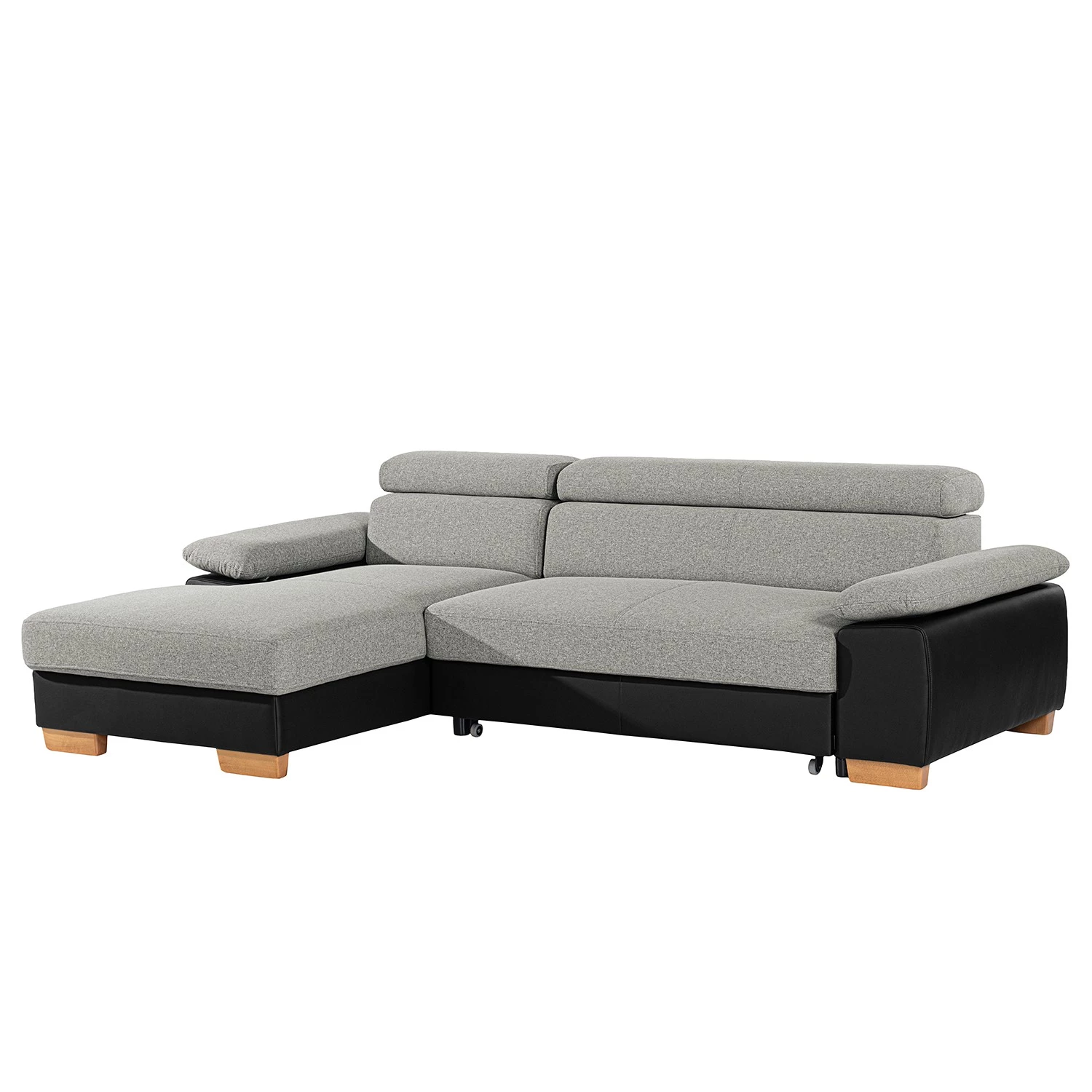 Loftscape Canapé d’angle Sully - Noir / Gris clair - Méridienne courte à gauche (vue de face) 3 Loftscape Canapé d’angle Sully - Noir / Gris clair - Méridienne courte à gauche (vue de face)