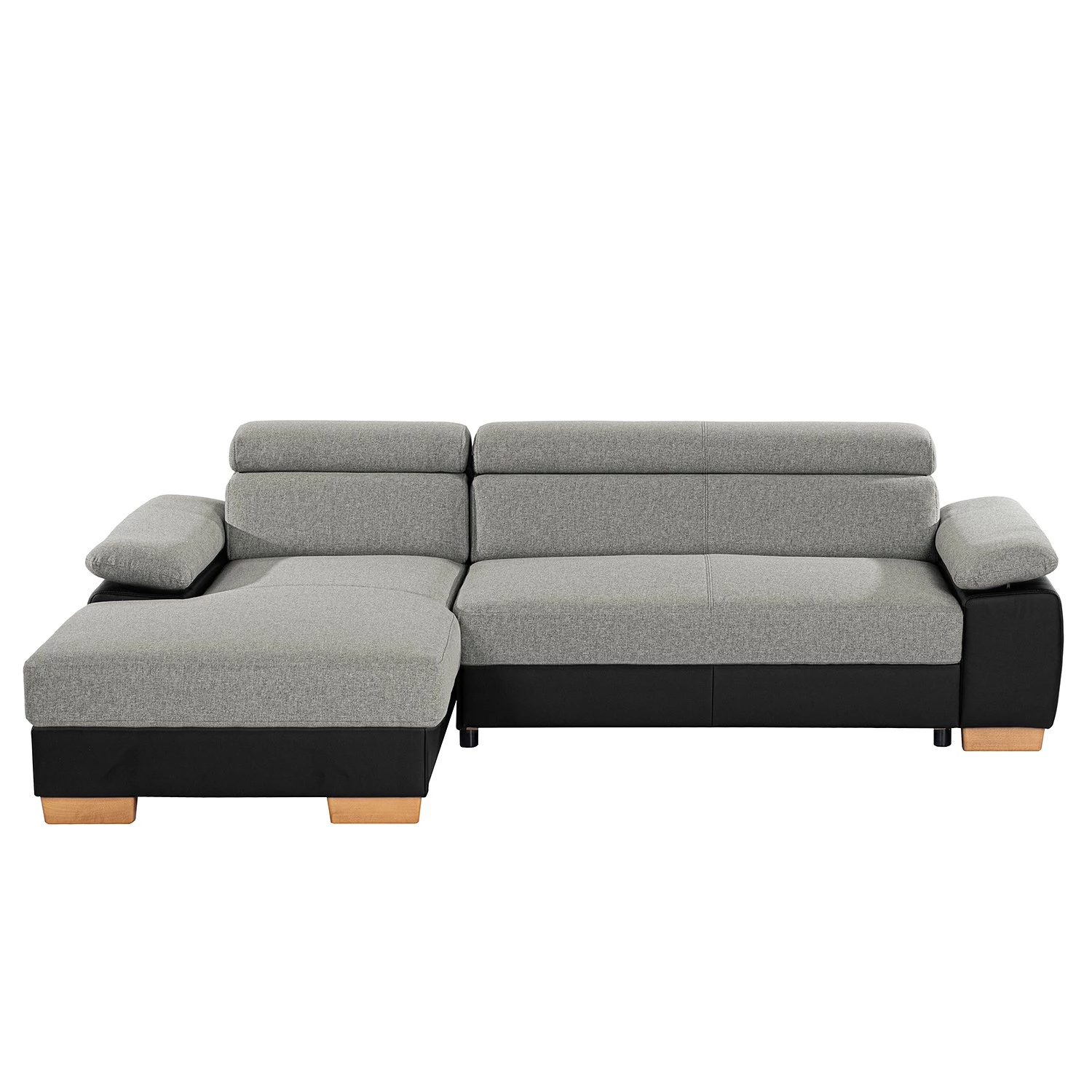 Loftscape Canapé d’angle Sully - Noir / Gris clair - Méridienne courte à gauche (vue de face) 6 Loftscape Canapé d’angle Sully - Noir / Gris clair - Méridienne courte à gauche (vue de face) – Image 4