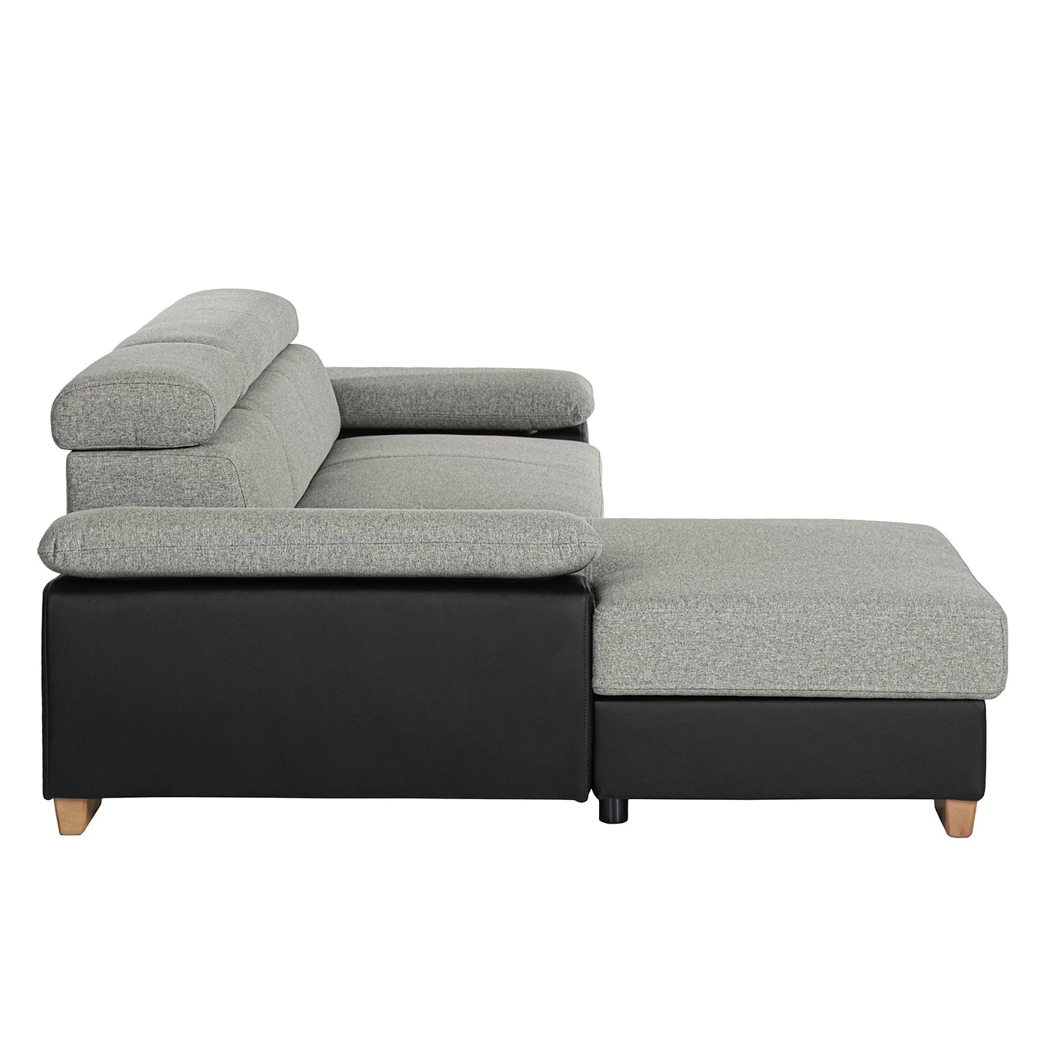 Loftscape Canapé d’angle Sully - Noir / Gris clair - Méridienne courte à gauche (vue de face) 7 Loftscape Canapé d’angle Sully - Noir / Gris clair - Méridienne courte à gauche (vue de face) – Image 5