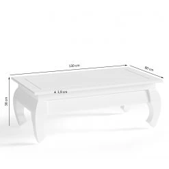 Loftscape Table basse Coyle - Blanc brillant - Largeur : 130 cm -Meubles de salon Soldes 1000192784 191115 16135900211 DETAILS P000000001000192784