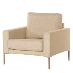 Norrwood Fauteuil Sauvo I - Velours - Tissu Meara: Beige