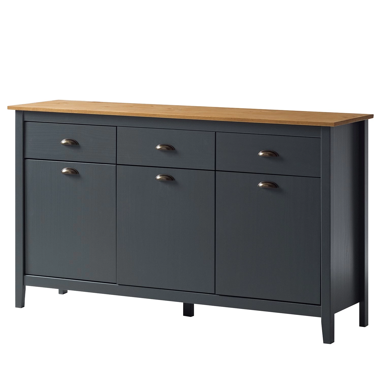 Maison Belfort Buffet Rivery - Pin massif - Anthracite 3 Maison Belfort Buffet Rivery - Pin massif - Anthracite