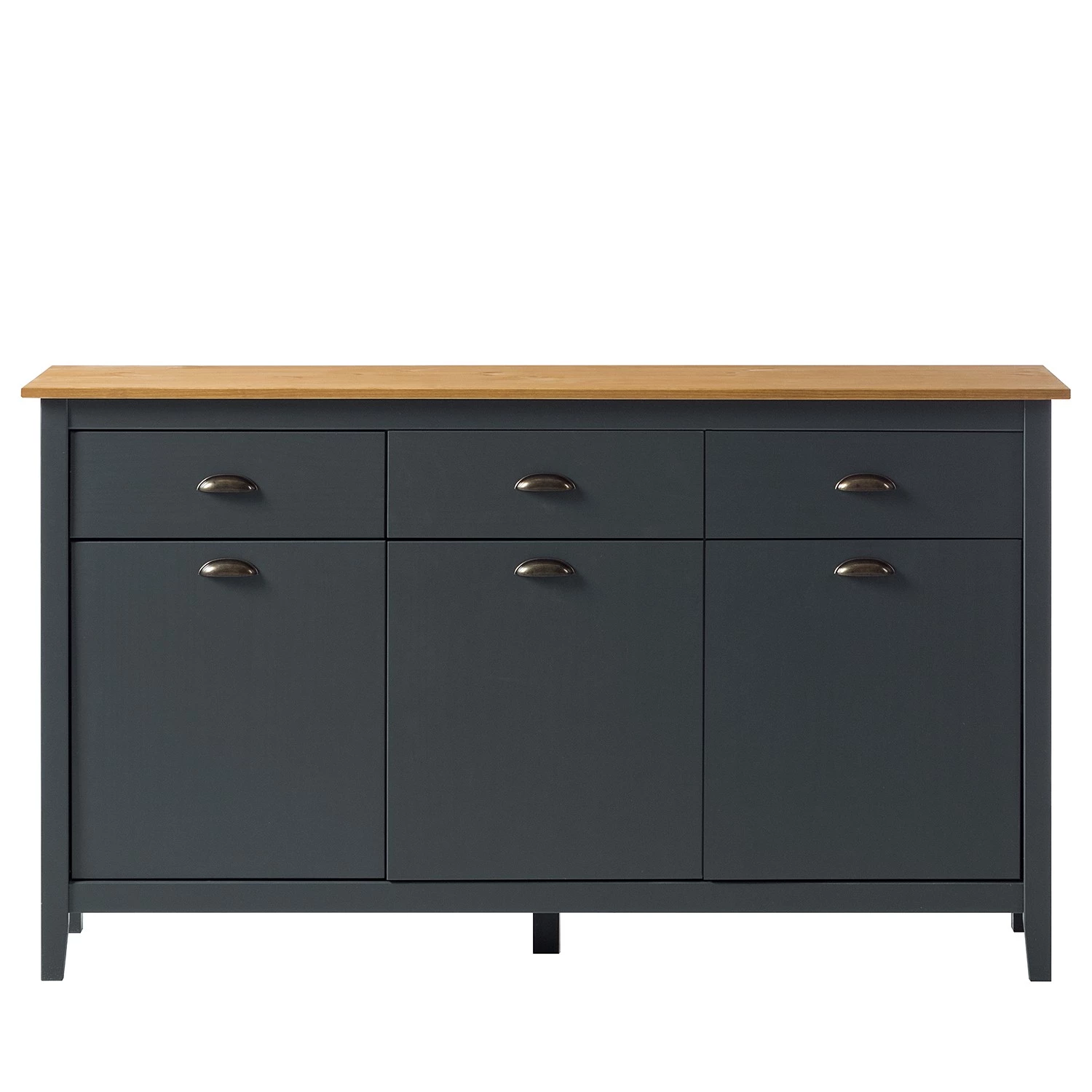 Maison Belfort Buffet Rivery - Pin massif - Anthracite 5 Maison Belfort Buffet Rivery - Pin massif - Anthracite – Image 3