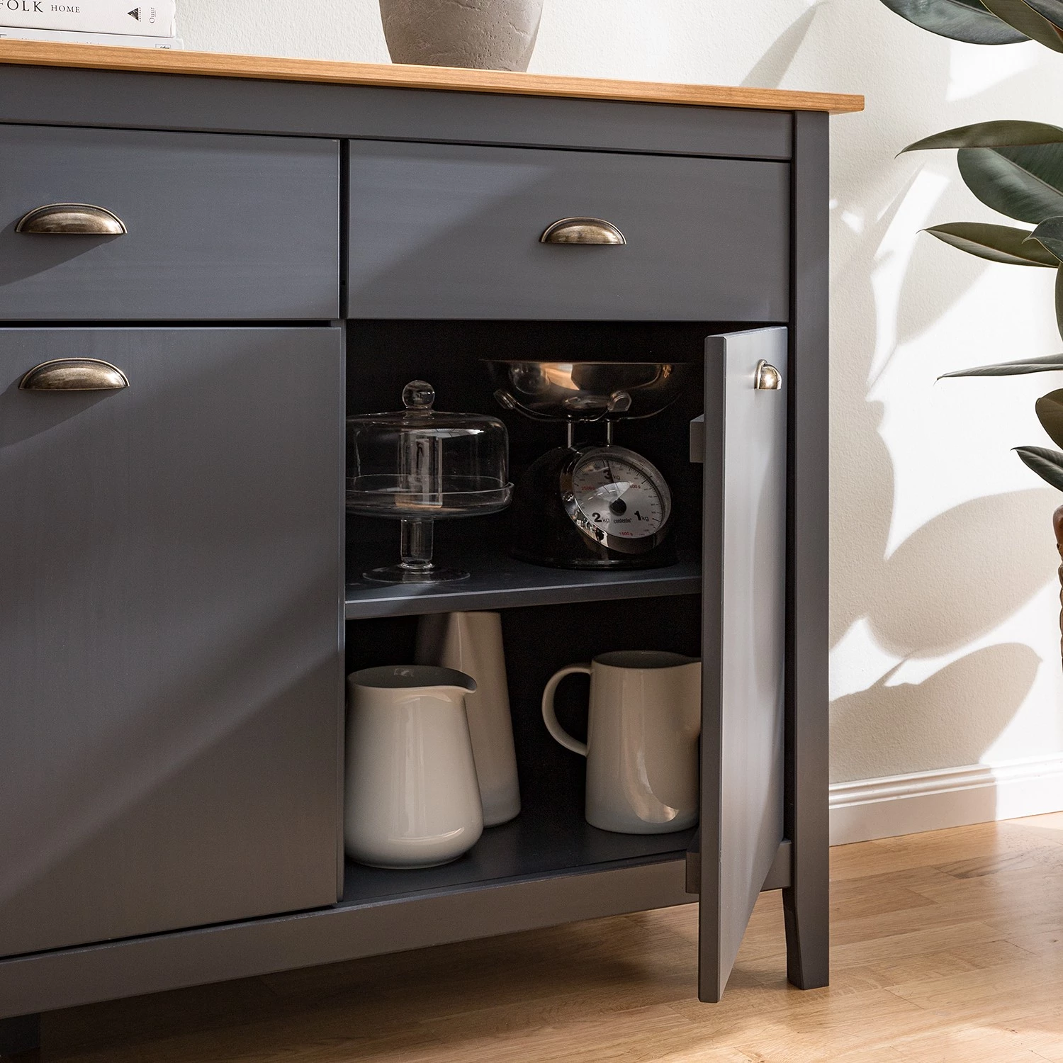 Maison Belfort Buffet Rivery - Pin massif - Anthracite 10 Maison Belfort Buffet Rivery - Pin massif - Anthracite – Image 8