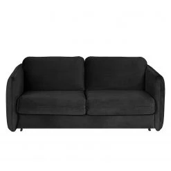 Norrwood Canapé convertible Kayla I - Velours - Velours Ravi: Noir -Meubles de salon Soldes 1000193830 191212 16451500199 DETAILS P000000001000193830