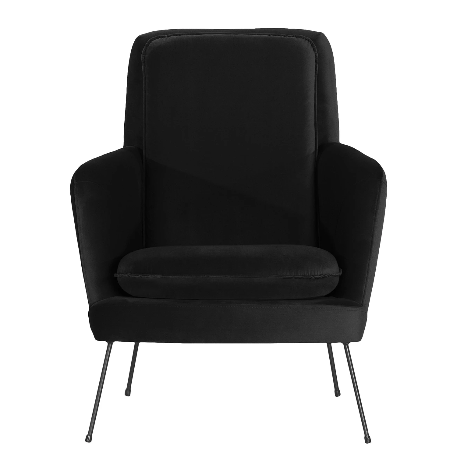 Norrwood Fauteuil Himos - Velours - Noir 4 Norrwood Fauteuil Himos - Velours - Noir – Image 2