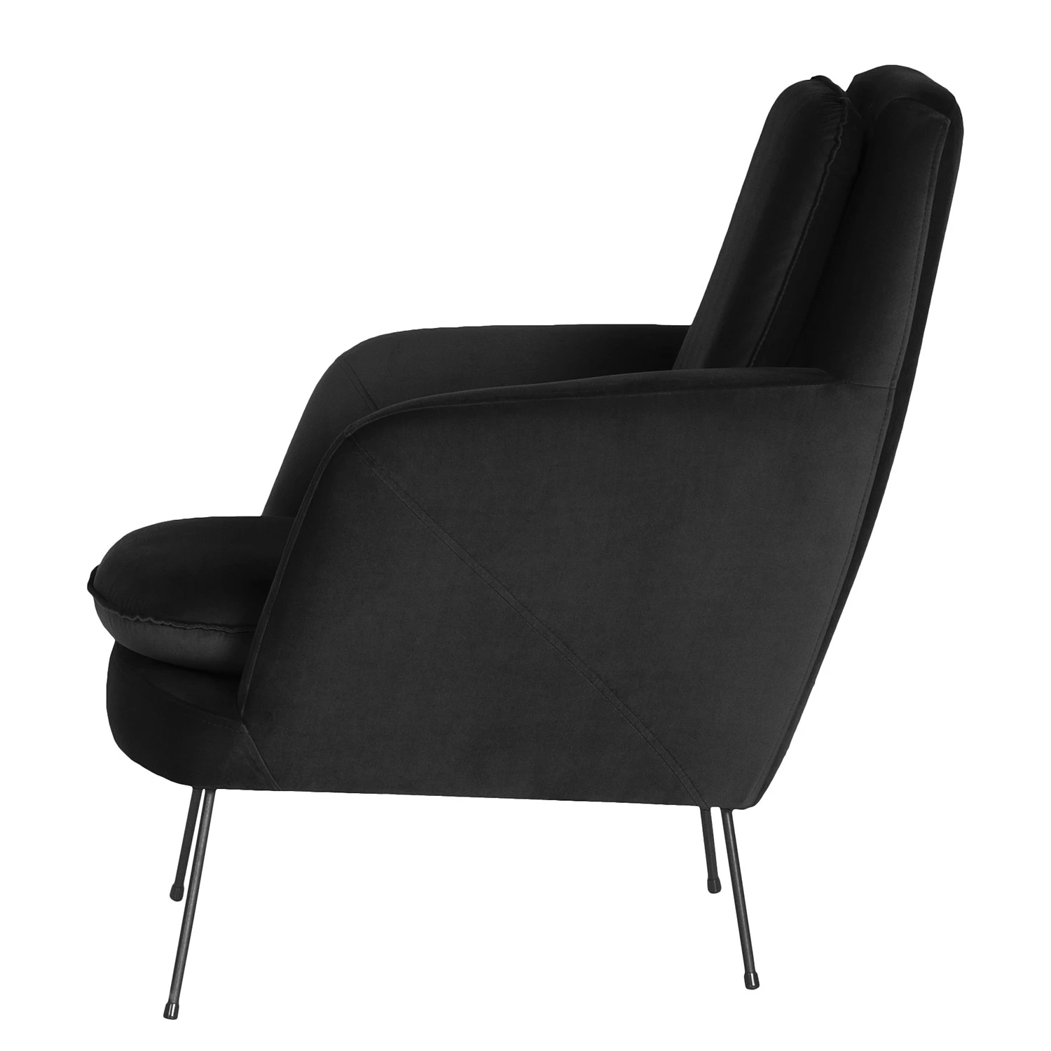 Norrwood Fauteuil Himos - Velours - Noir 5 Norrwood Fauteuil Himos - Velours - Noir – Image 3