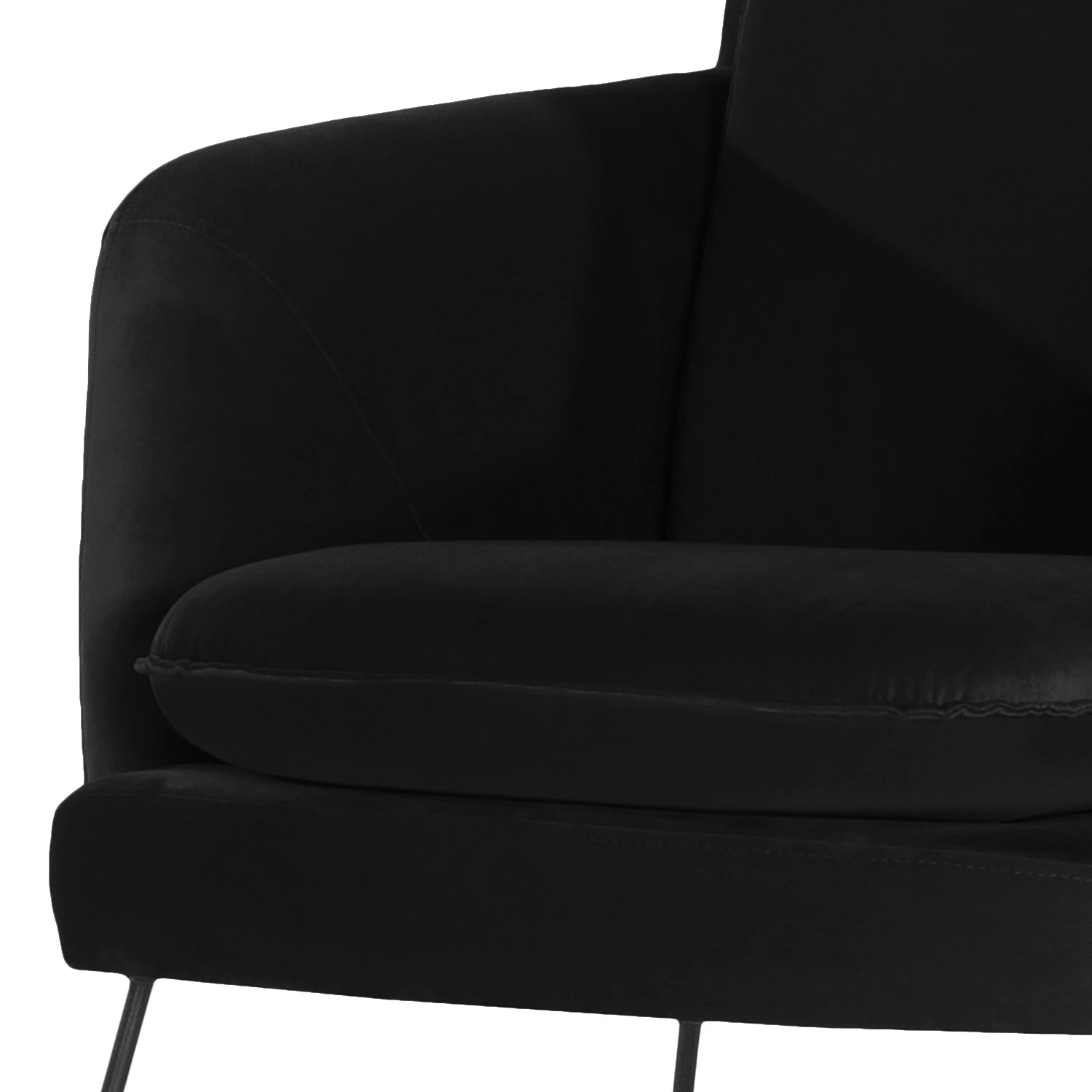Norrwood Fauteuil Himos - Velours - Noir 9 Norrwood Fauteuil Himos - Velours - Noir – Image 7