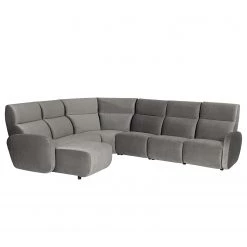 Loftscape Canapé d’angle Mezin I - Velours - Velours Ravi: Taupe