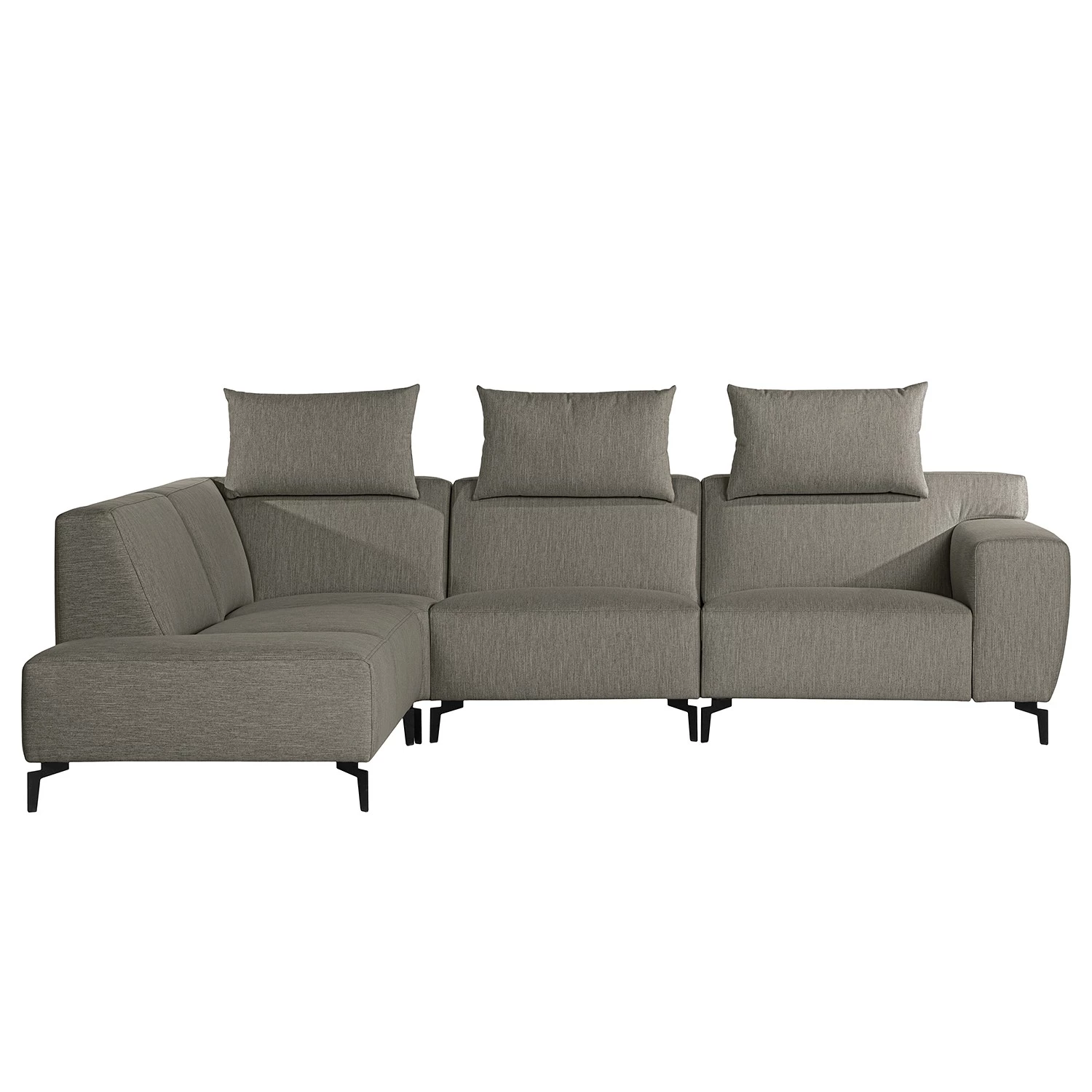 Loftscape Canapé d’angle Manot II - Tissu - Gris - Méridienne longue à gauche (vue de face) - Avec réglage de la profondeur d'assise 6 Loftscape Canapé d’angle Manot II - Tissu - Gris - Méridienne longue à gauche (vue de face) - Avec réglage de la profondeur d'assise – Image 4