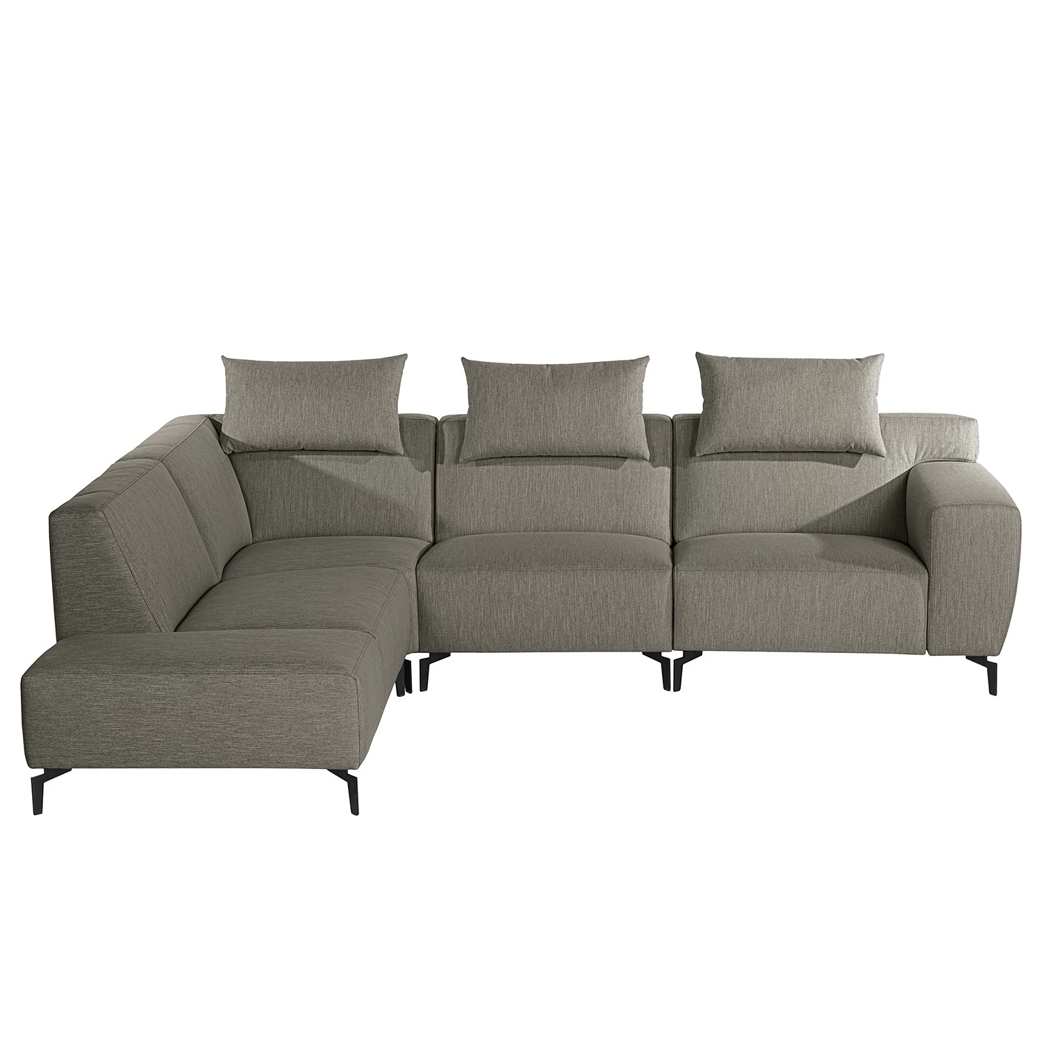 Loftscape Canapé d’angle Manot II - Tissu - Gris - Méridienne longue à gauche (vue de face) - Avec réglage de la profondeur d'assise 11 Loftscape Canapé d’angle Manot II - Tissu - Gris - Méridienne longue à gauche (vue de face) - Avec réglage de la profondeur d'assise – Image 9