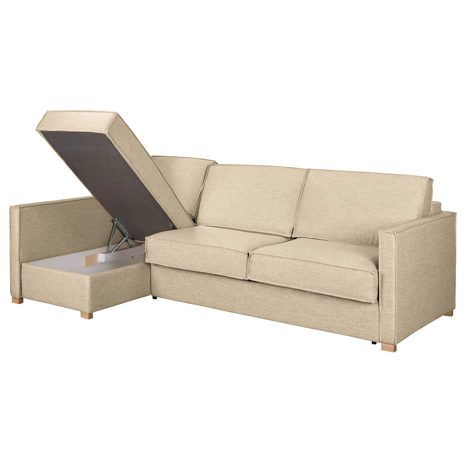 Fredriks Canapé d’angle Posio - Tissu - Beige - Méridienne courte à gauche (vue de face) 7 Fredriks Canapé d’angle Posio - Tissu - Beige - Méridienne courte à gauche (vue de face) – Image 5