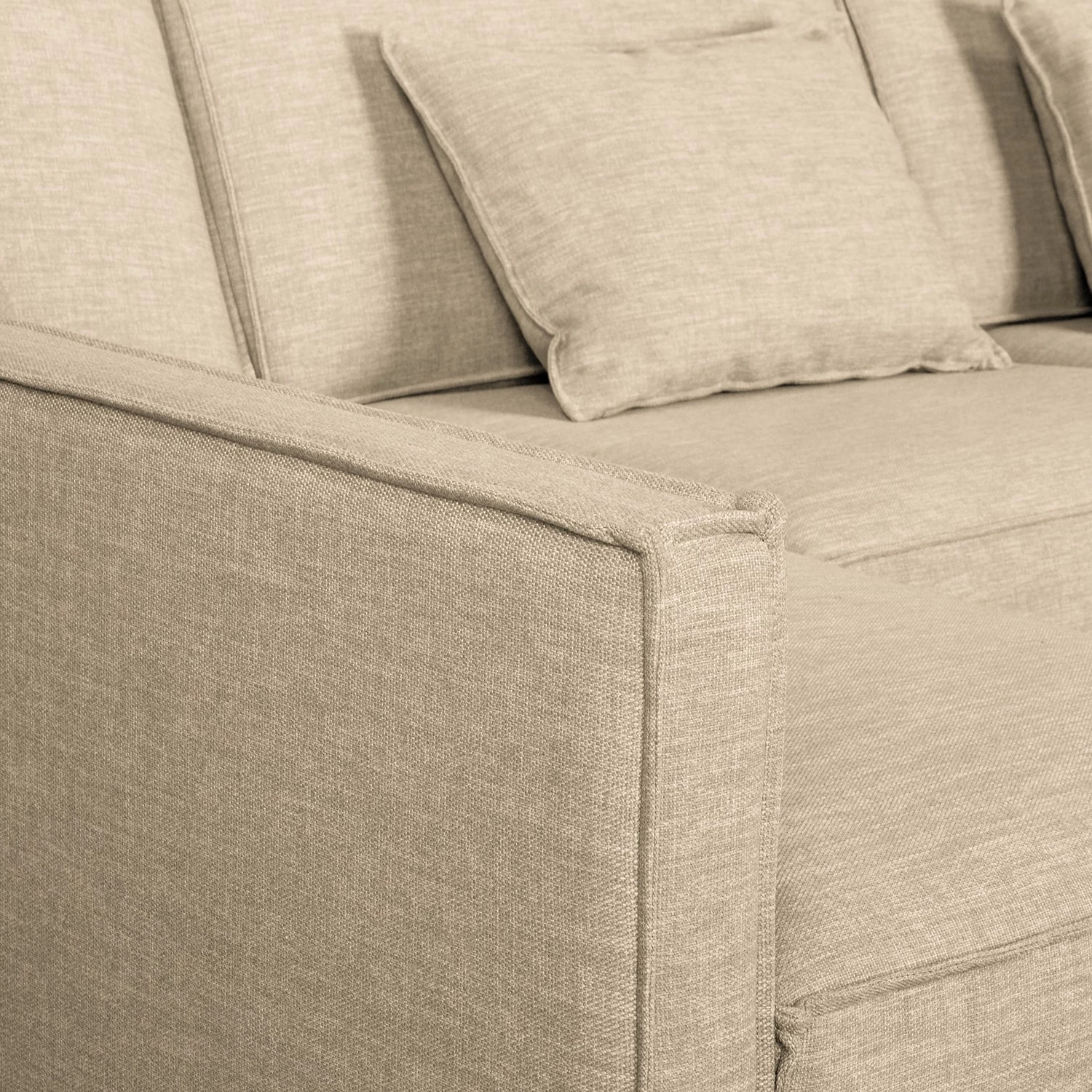 Fredriks Canapé d’angle Posio - Tissu - Beige - Méridienne courte à gauche (vue de face) 10 Fredriks Canapé d’angle Posio - Tissu - Beige - Méridienne courte à gauche (vue de face) – Image 8