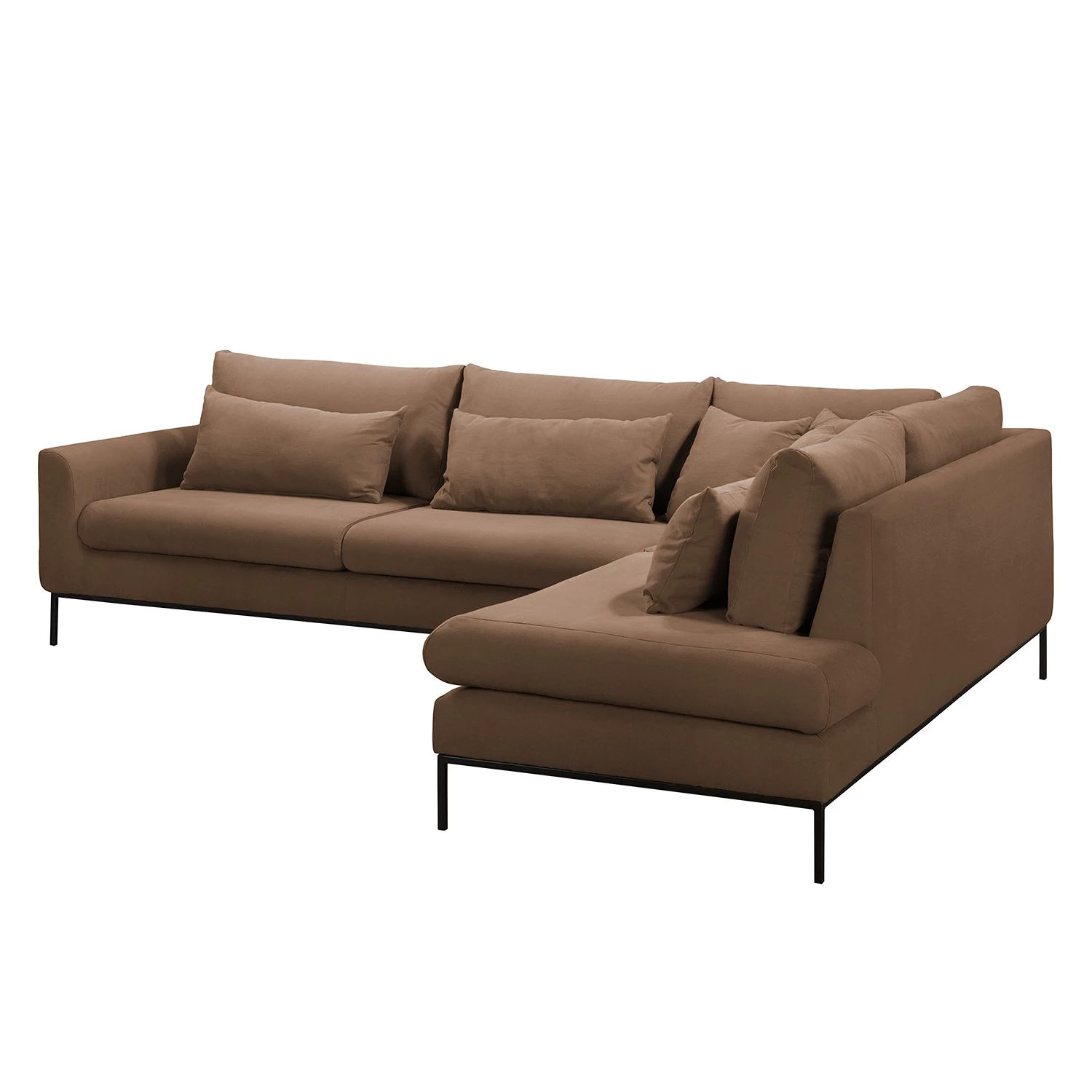 Fredriks Canapé d’angle Luosto - Tissage à plat - Nougat - Méridienne longue à droite (vue de face) 9 Fredriks Canapé d’angle Luosto - Tissage à plat - Nougat - Méridienne longue à droite (vue de face) – Image 7