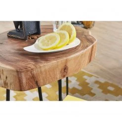 Naturoo Bout de canapé Culpeper - Acacia massif / Métal - Acacia / Noir -Meubles de salon Soldes 1000194220 200108 10051000116 DETAILS P000000001000194220