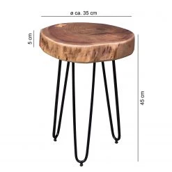 Naturoo Bout de canapé Culpeper - Acacia massif / Métal - Acacia / Noir -Meubles de salon Soldes 1000194220 200108 10051100120 SKETCH DETAILS P000000001000194220 sketch