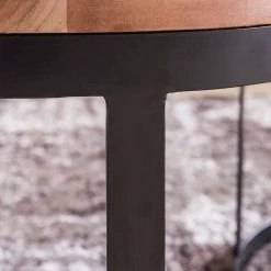 Naturoo Bouts de canapé Palos I (lot de 2) - Acacia massif / Métal - Acacia / Noir -Meubles de salon Soldes 1000194221 200108 10051200127 DETAILS P000000001000194221