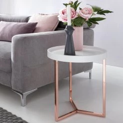 Jack & Alice Bout de canapé Brookford - Blanc -Meubles de salon Soldes 1000194254 200108 10053800320 MOOD DETAILS P000000001000194254 mood