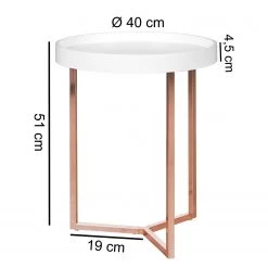 Jack & Alice Bout de canapé Brookford - Blanc -Meubles de salon Soldes 1000194254 200108 10053800323 SKETCH DETAILS P000000001000194254 sketch