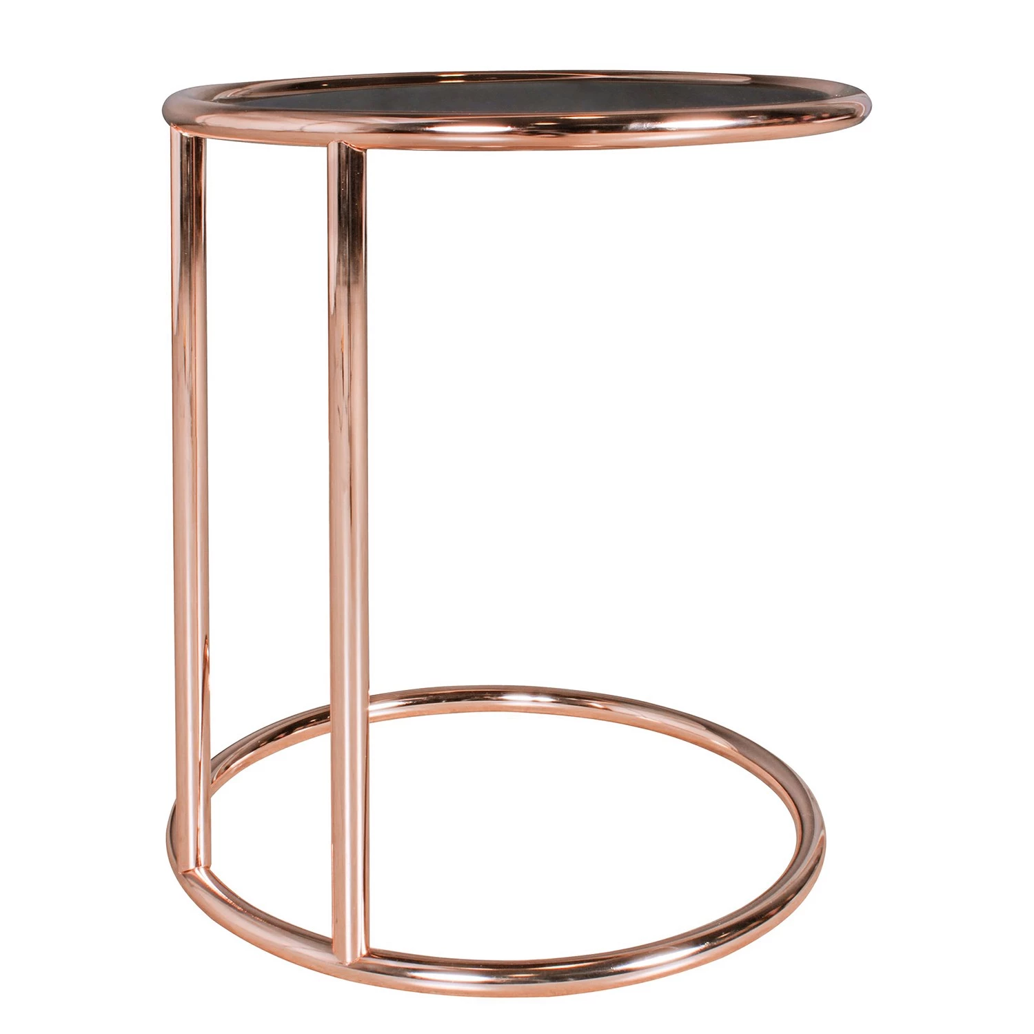 Jack & Alice Bout de canapé Evart - Verre / Métal - Noir / Cuivre 3 Jack & Alice Bout de canapé Evart - Verre / Métal - Noir / Cuivre