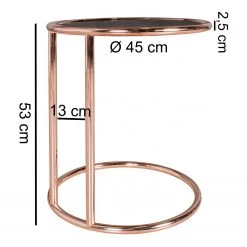 Jack & Alice Bout de canapé Evart - Verre / Métal - Noir / Cuivre 11 Jack & Alice Bout de canapé Evart - Verre / Métal - Noir / Cuivre -Meubles de salon Soldes 1000194264 200108 10054700386 SKETCH DETAILS P000000001000194264 sketch