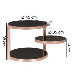 Jack & Alice Bout de canapé Cotopaxi - Verre / Métal - Noir / Cuivre -Meubles de salon Soldes 1000194268 200108 10055000407 SKETCH DETAILS P000000001000194268 sketch