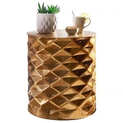 Red Living Bout de canapé Aghern - Aluminium - Doré