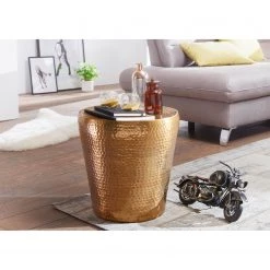 Red Living Bout de canapé Pierron - Aluminium - Doré -Meubles de salon Soldes 1000194281 200108 10060000470 MOOD DETAILS P000000001000194281 mood