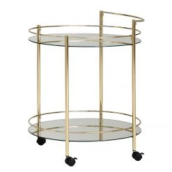 Jack & Alice Desserte Gowlan - Verre / Métal - Doré