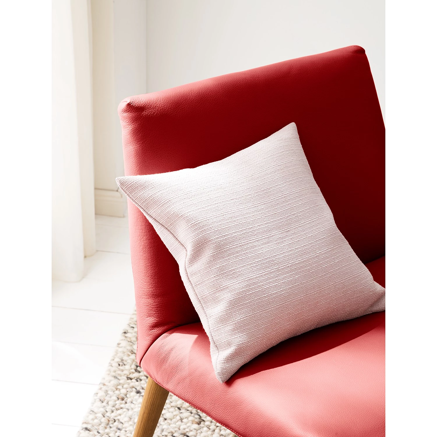 Mørteens Fauteuil Sonka - Cuir véritable - Rouge 9 Mørteens Fauteuil Sonka - Cuir véritable - Rouge – Image 7