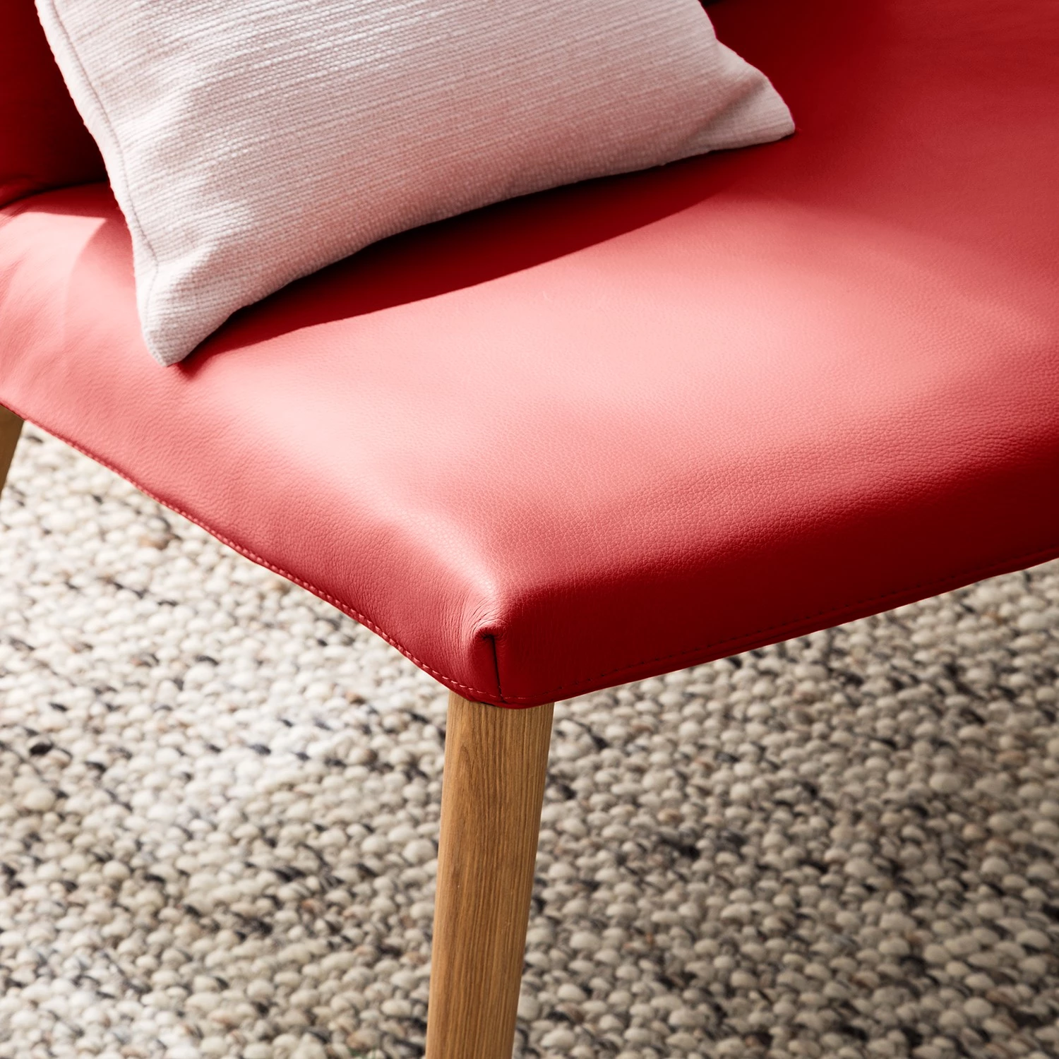 Mørteens Fauteuil Sonka - Cuir véritable - Rouge 10 Mørteens Fauteuil Sonka - Cuir véritable - Rouge – Image 8