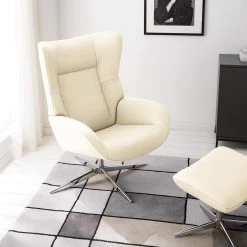 Fredriks Fauteuil relax Salla - velours - Cuir Daleb: Crème -Meubles de salon Soldes 1000194353 210520 15464900144 MOOD DETAILS P000000001000194353 mood