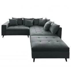 Fredriks Canapé d’angle Pruno I - Tissage à plat - Anthracite - Méridienne longue à droite (vue de face) -Meubles de salon Soldes 1000194603 220803 070 DETAILS P000000001000194603