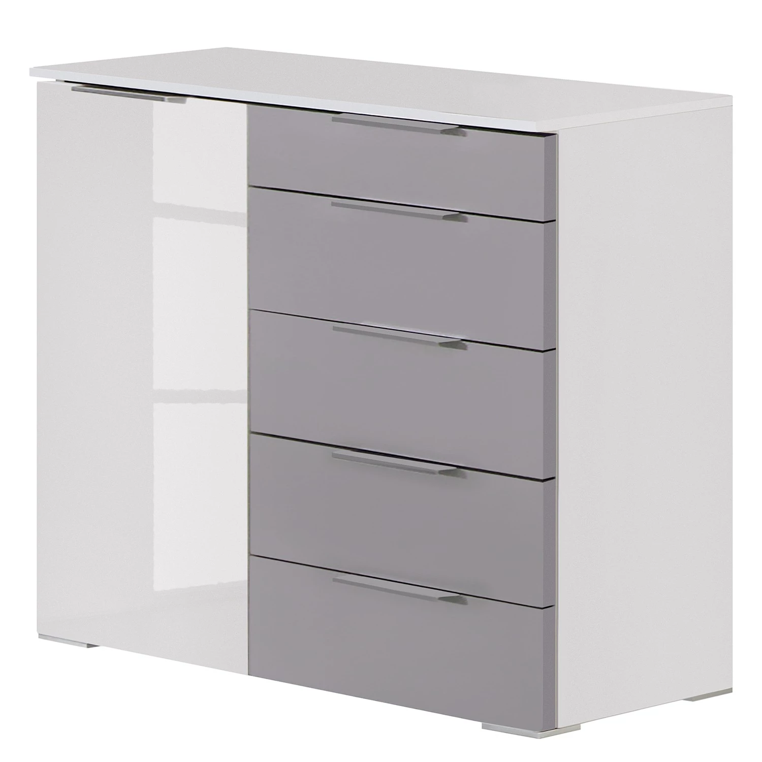 Fresh to go Commode Arizona - Blanc / Gris clair - Largeur : 81 cm 3 Fresh to go Commode Arizona - Blanc / Gris clair - Largeur : 81 cm