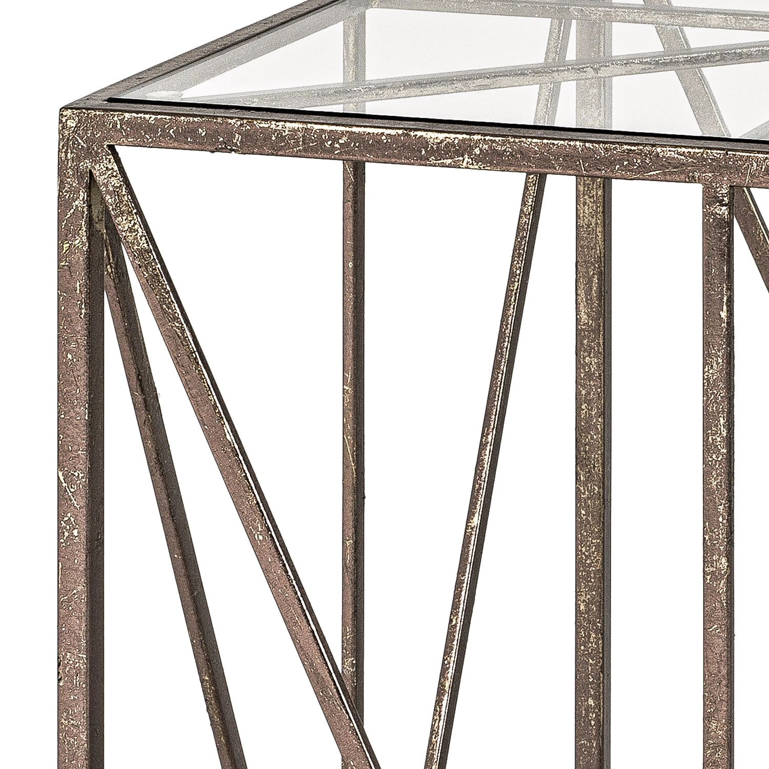 Red Living Bout de canapé Lindsfors V - Verre / Acier - Bronze vieilli 5 Red Living Bout de canapé Lindsfors V - Verre / Acier - Bronze vieilli – Image 3