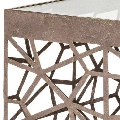 Red Living Bout de canapé Lindsfors I - Verre / Acier - Bronze vieilli -Meubles de salon Soldes 1000196485 191211 14162900030 DETAILS P000000001000196485