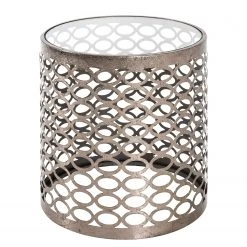 Red Living Bout de canapé Uvana III - Verre / Acier - Bronze vieilli