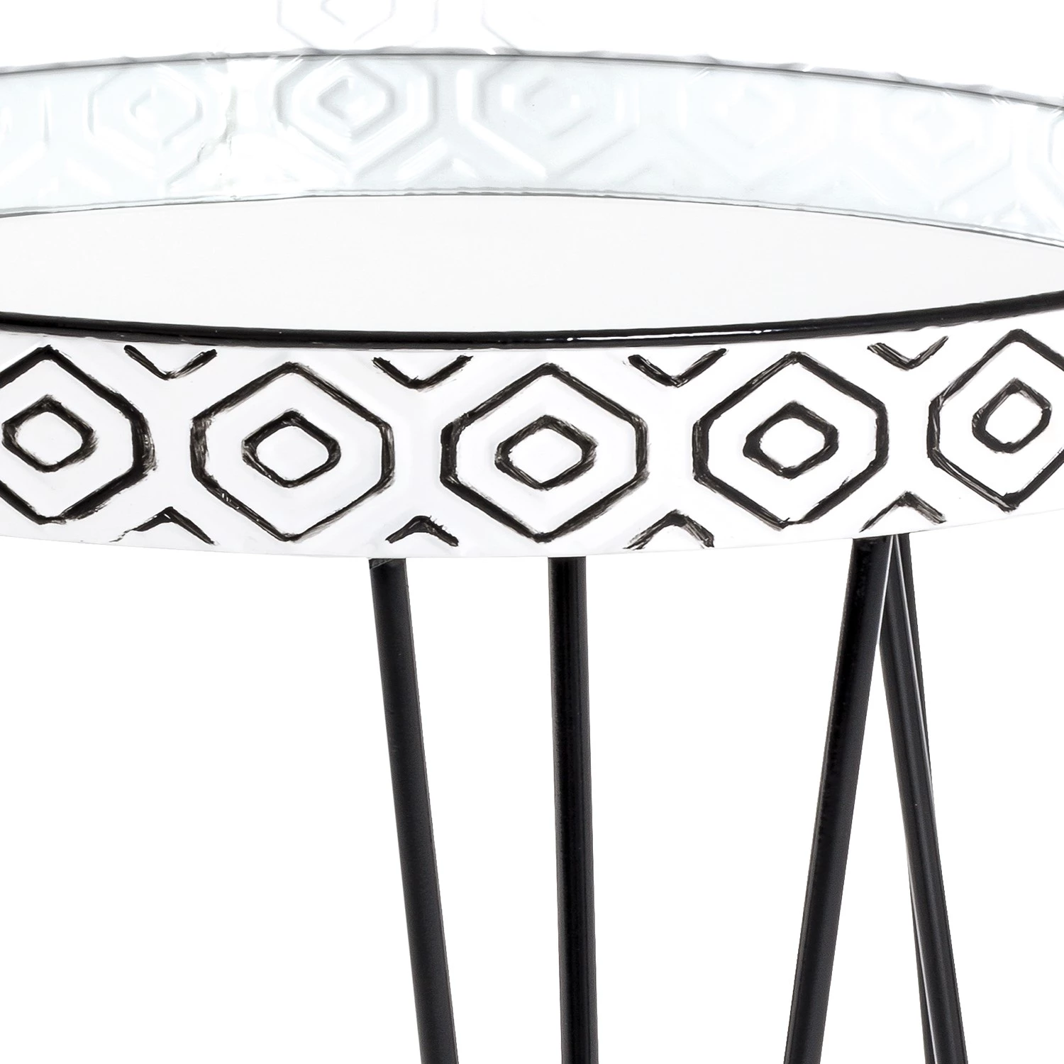 Norrwood Table basse Ponemah - Verre / Acier - Noir / Blanc 6 Norrwood Table basse Ponemah - Verre / Acier - Noir / Blanc – Image 4