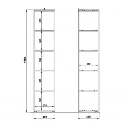 Germania Étagère de bureau Ancona II - Cachemire / Imitation noyer 13 Germania Étagère de bureau Ancona II - Cachemire / Imitation noyer -Meubles de salon Soldes 1000196985 191203 06445700006 SKETCH DETAILS P000000001000196985 sketch