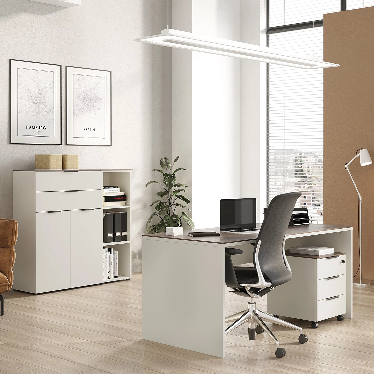 Germania Étagère de bureau I - Cachemire / Imitation noyer 5 Germania Étagère de bureau I - Cachemire / Imitation noyer – Image 3