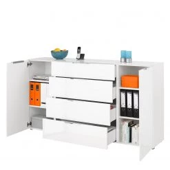 Maja Möbel Buffet Trend I - Verre - Blanc -Meubles de salon Soldes 1000197485 191129 08042200024 DETAILS P000000001000197485