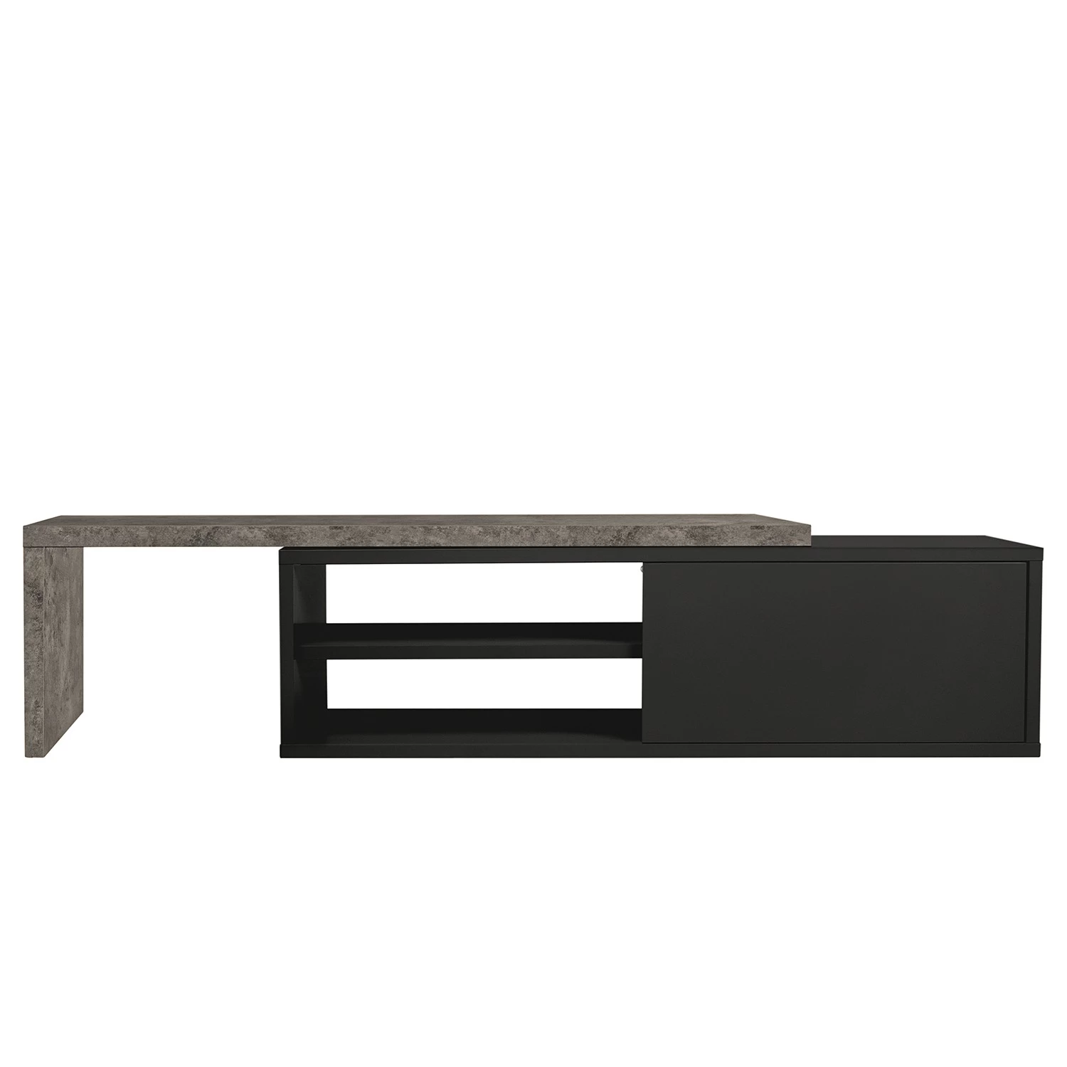 Temahome Meuble TV Detroit III - Imitation béton / Noir 10 Temahome Meuble TV Detroit III - Imitation béton / Noir – Image 8