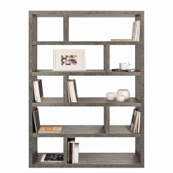 Temahome Étagère Dublin - Imitation béton - Imitation béton - Hauteur : 173 cm -Meubles de salon Soldes 1000198872 191209 09463900127 DETAILS P000000001000198872