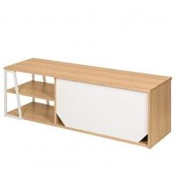 Temahome Meuble TV Albi - Placage en bois véritable - Chêne / Blanc -Meubles de salon Soldes 1000198887 191209 09465000245 DETAILS P000000001000198887