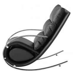 Fredriks Rocking chair Fox II - Imitation cuir - Noir -Meubles de salon Soldes 1000199047 201204 11472100004 DETAILS P000000001000199047